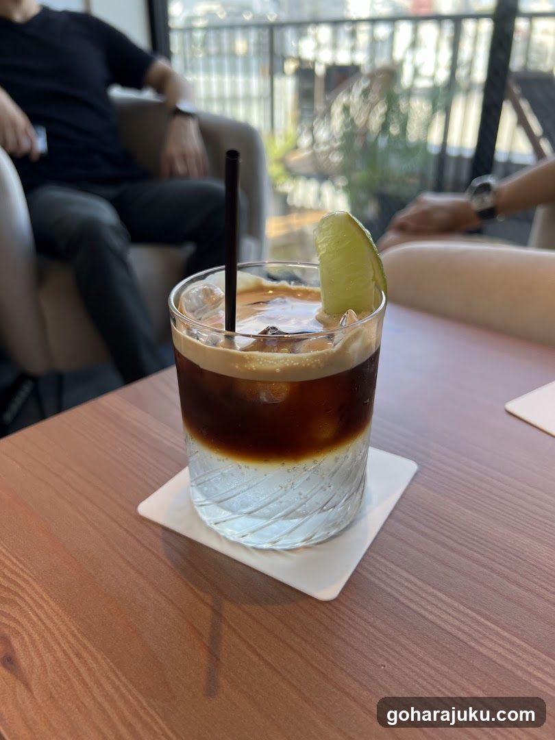 Iced Coffee with Lime Wedge