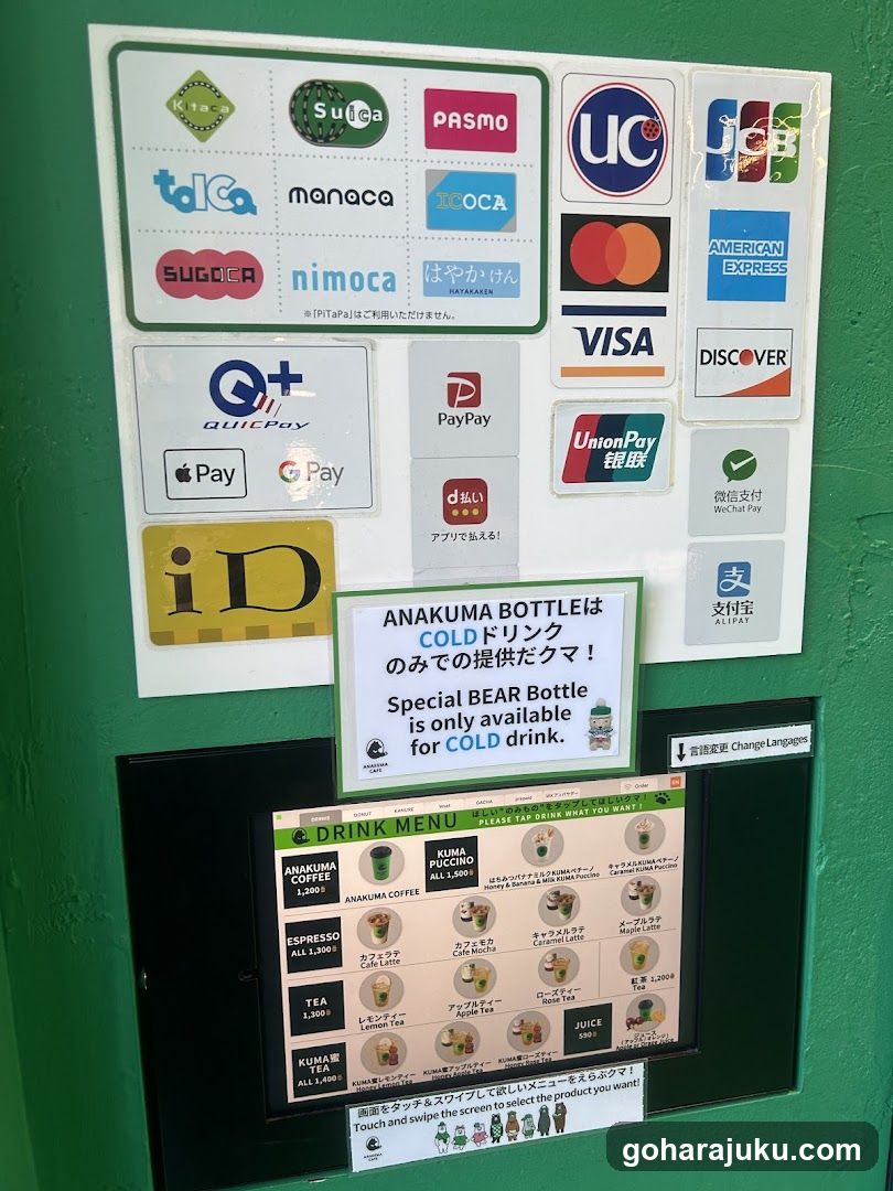 Payment and Menu Display Board
