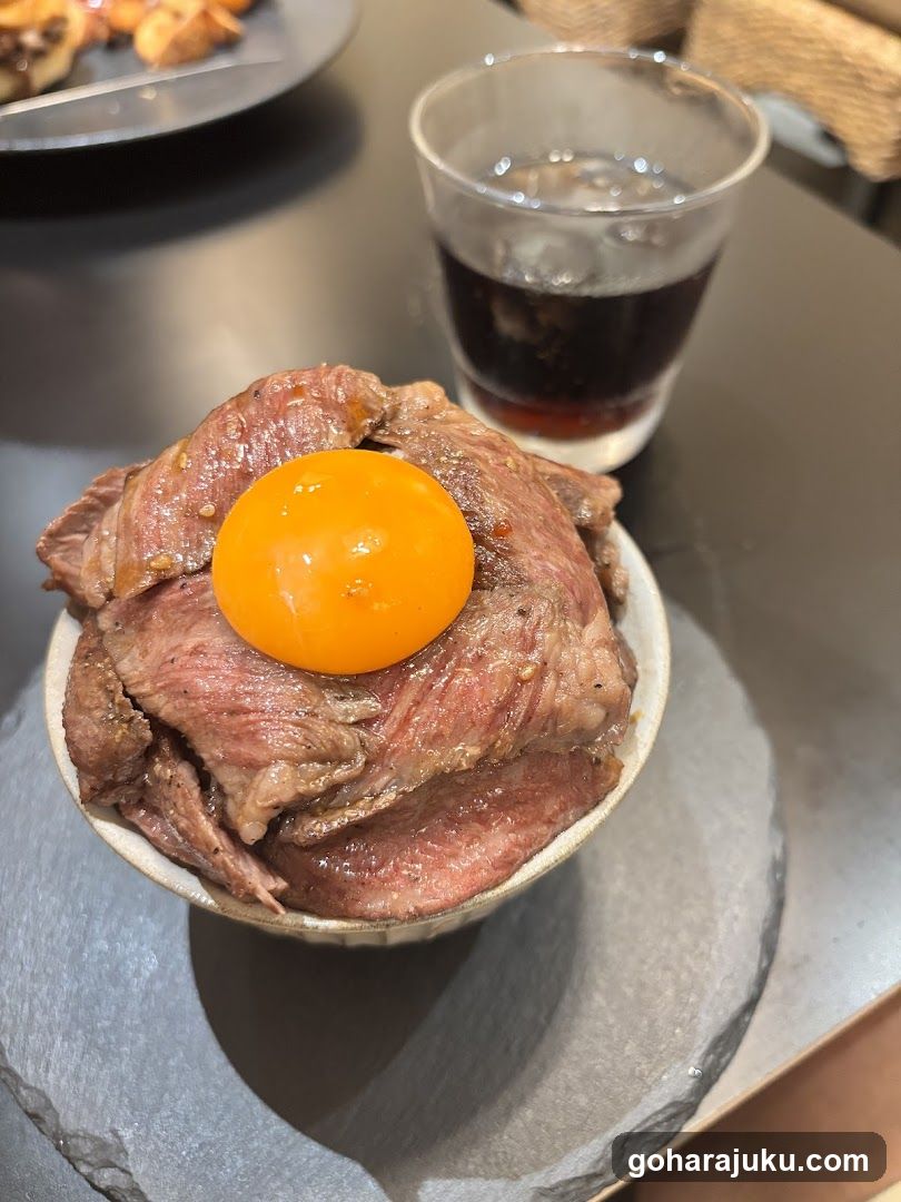 Beef Bowl with Raw Egg Yolk