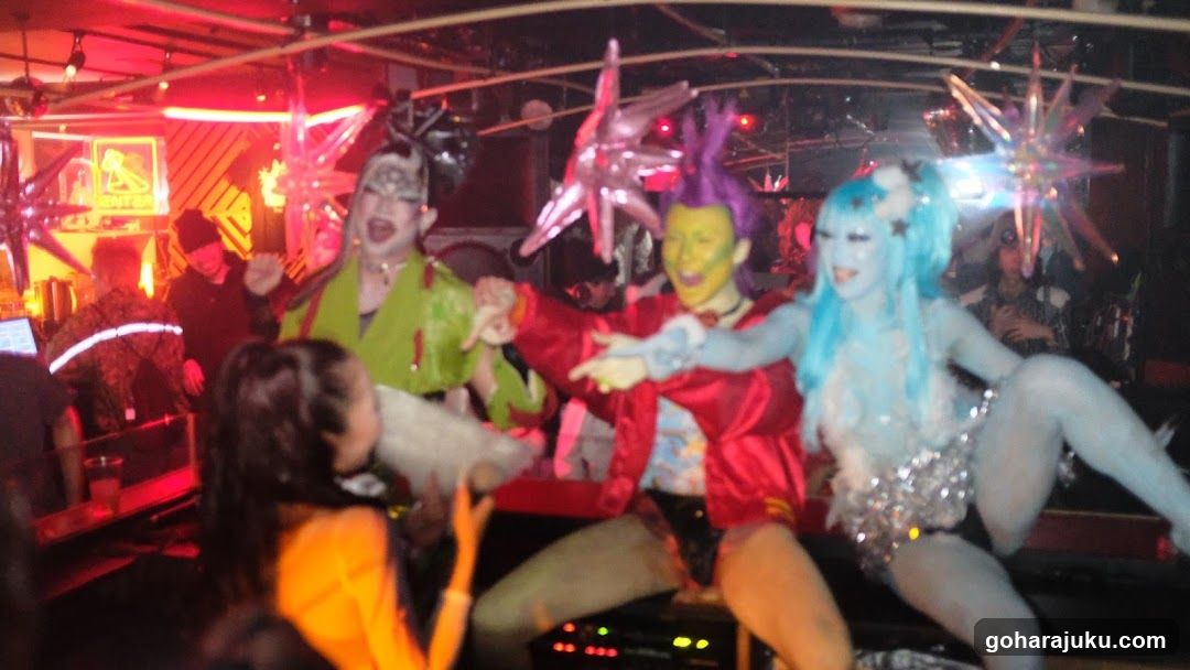 Club Scene with Costumed Performers