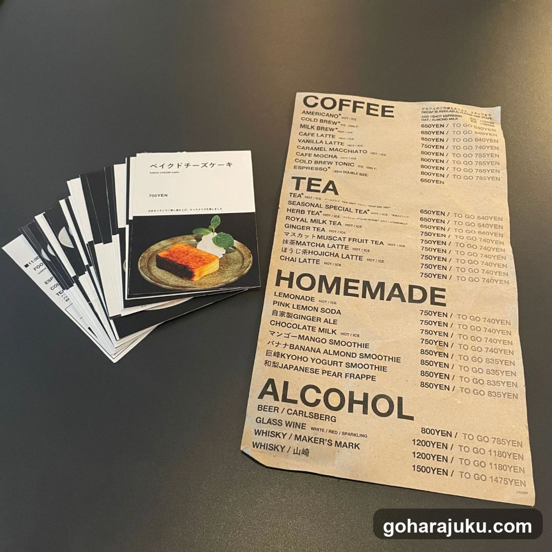 Coffee and Tea Menu Display