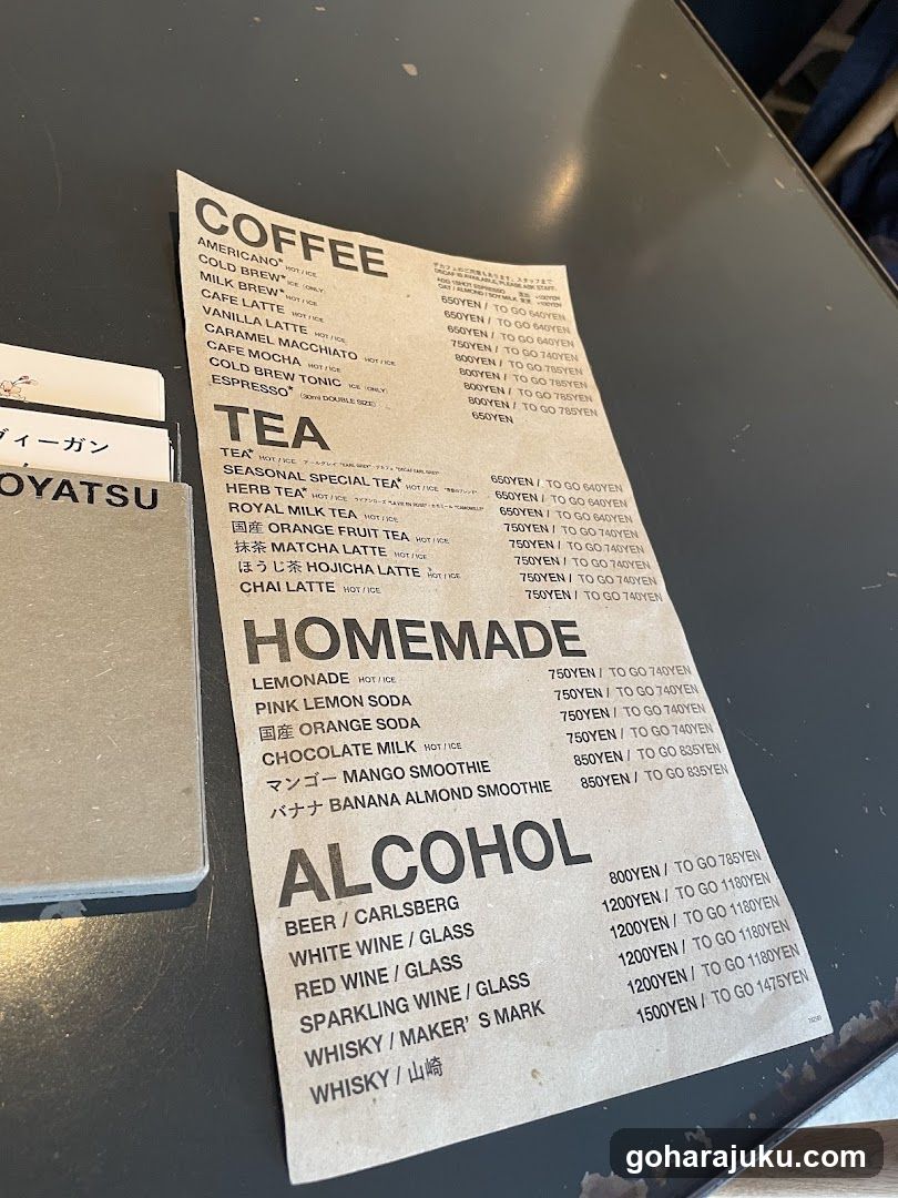 Coffee Shop Menu