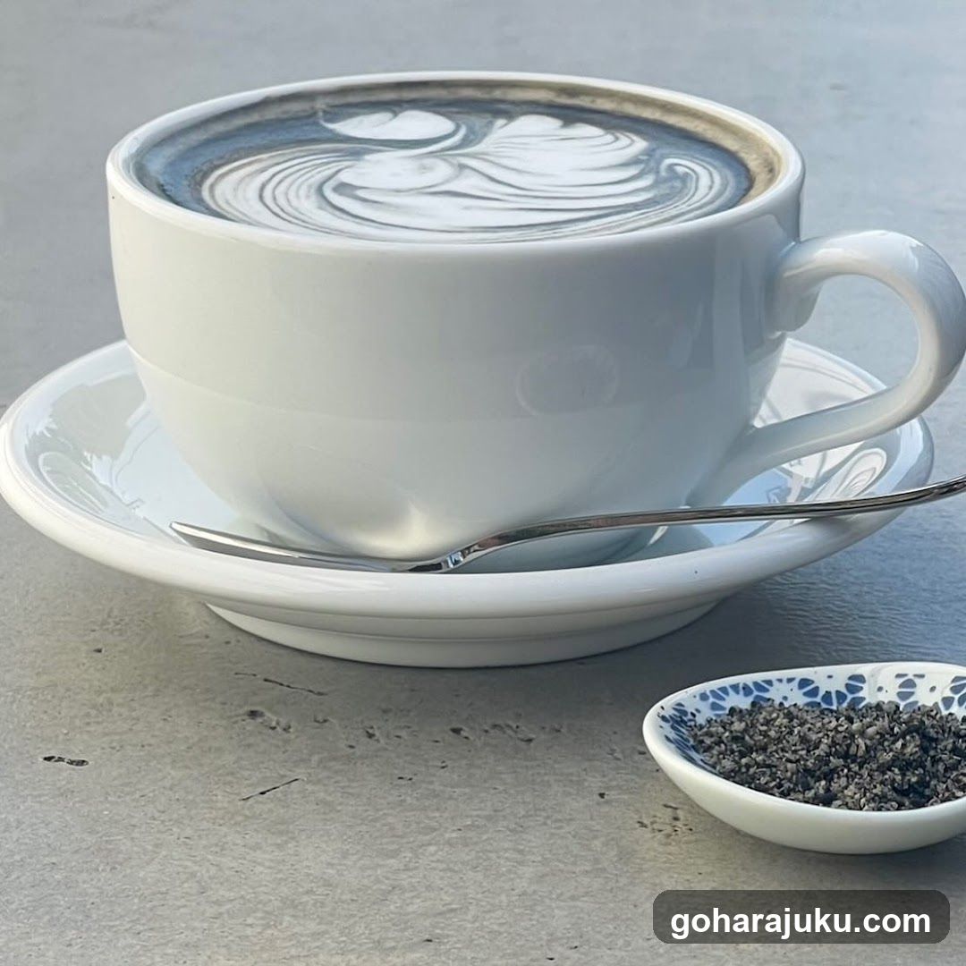 Latte Art Coffee Cup with Poppy Seeds