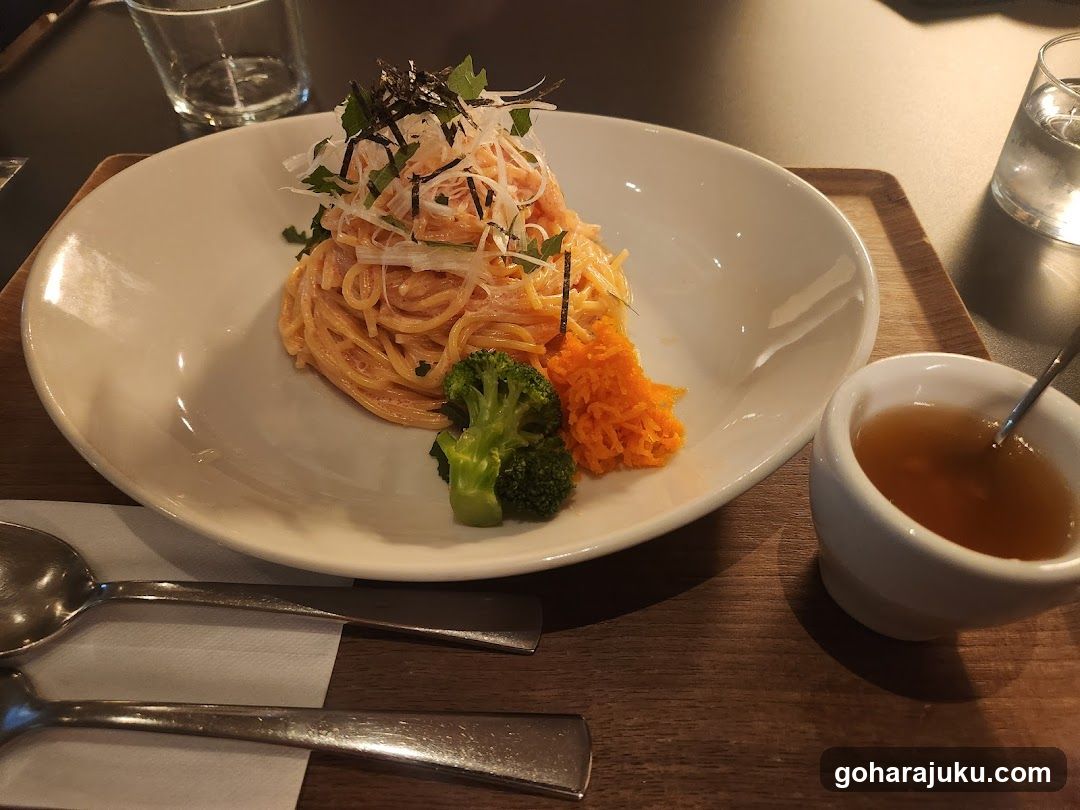 Pasta Dish with Broccoli and Sesame Oil