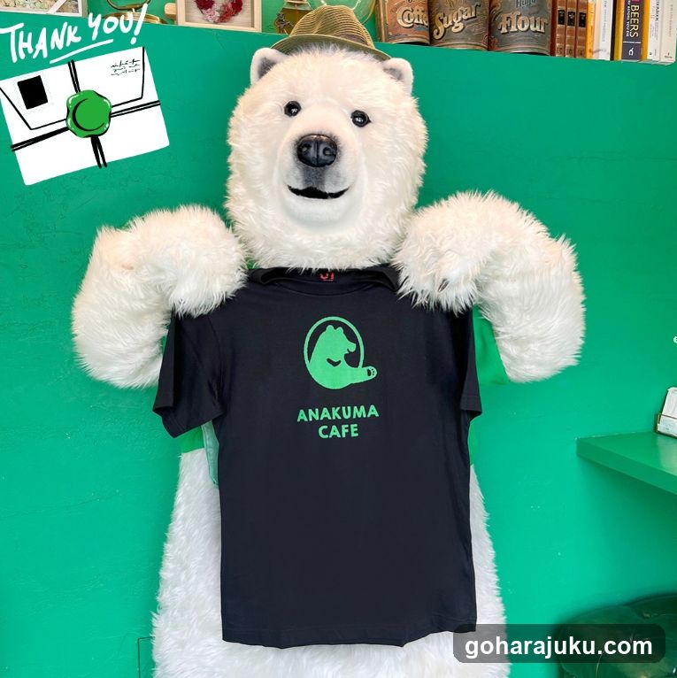 Polar Bear Holding T-Shirt at Cafe