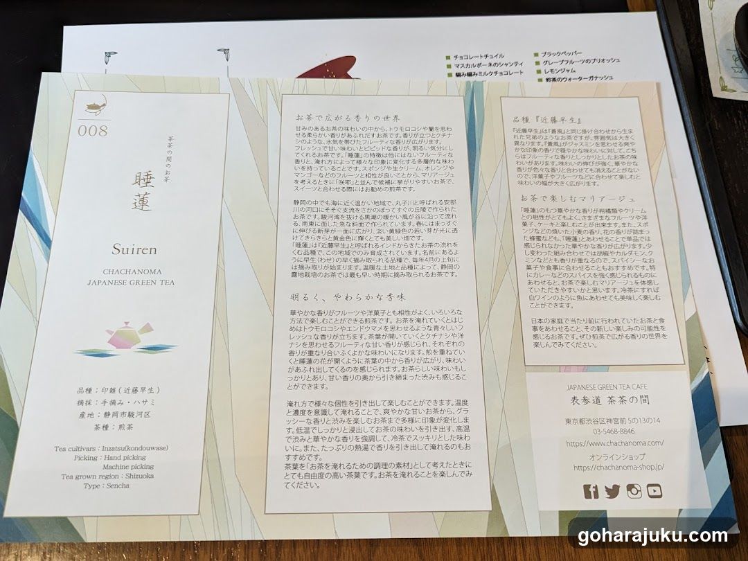 Japanese Green Tea Catalog Page