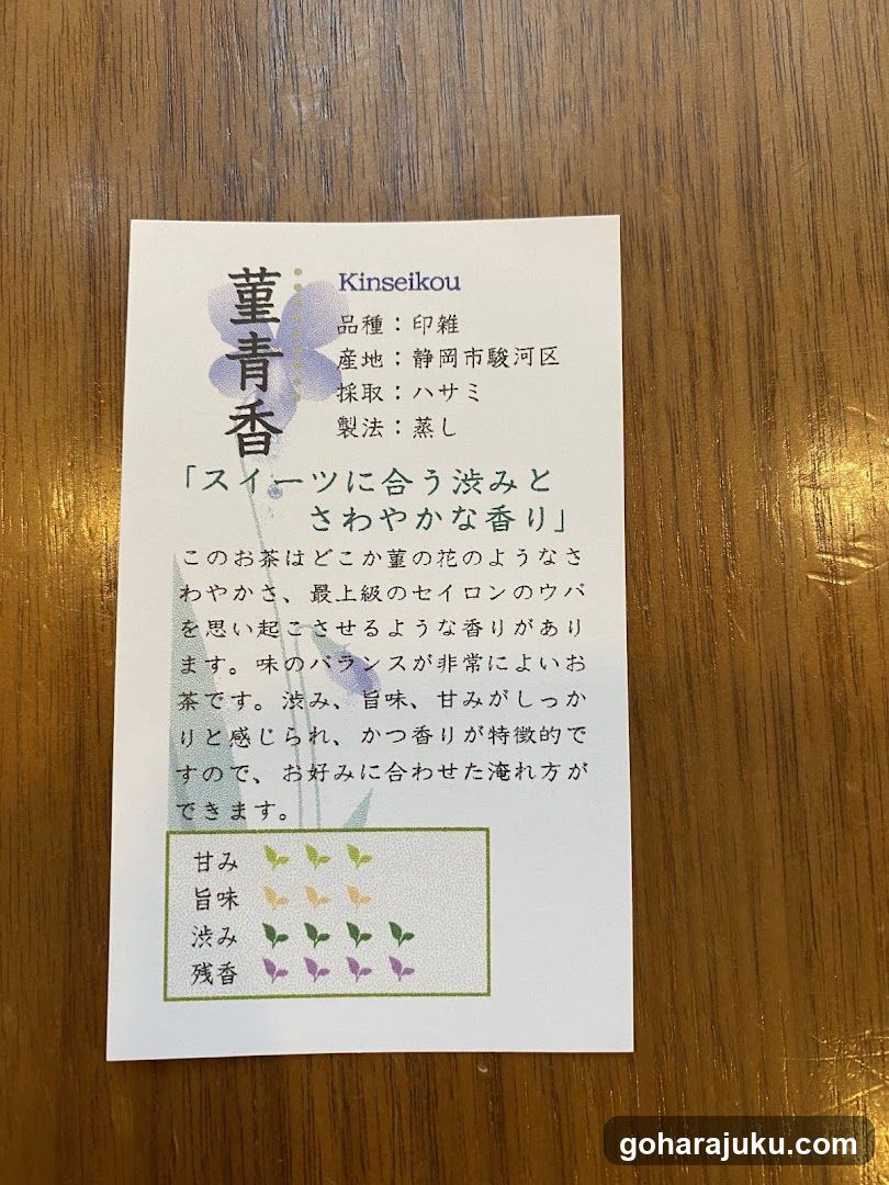 Kinseikou Green Tea Card