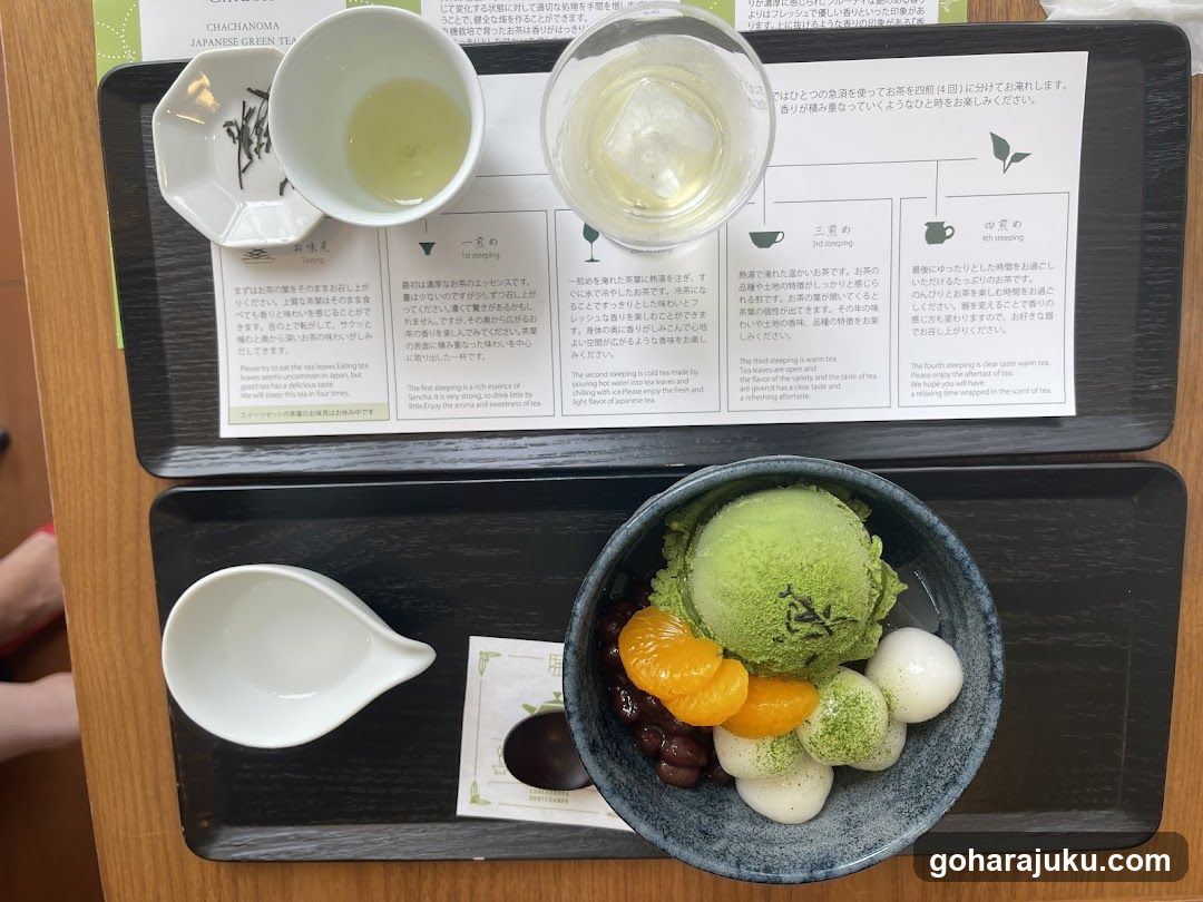 Matcha Dessert and Tea Set