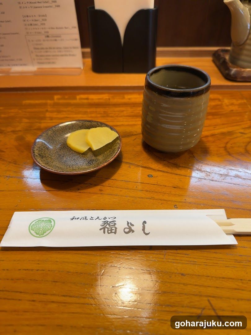 Japanese Tea Set on Wooden Table