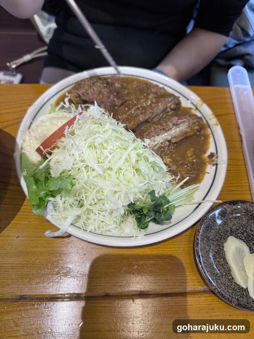 Pork Cutlet with Sauce and Cabbage