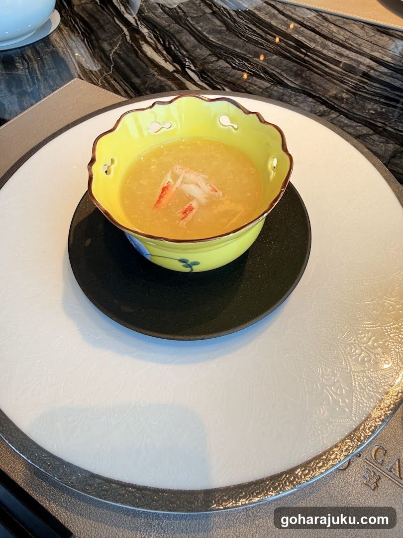 Yellow Soup with Crab Stick