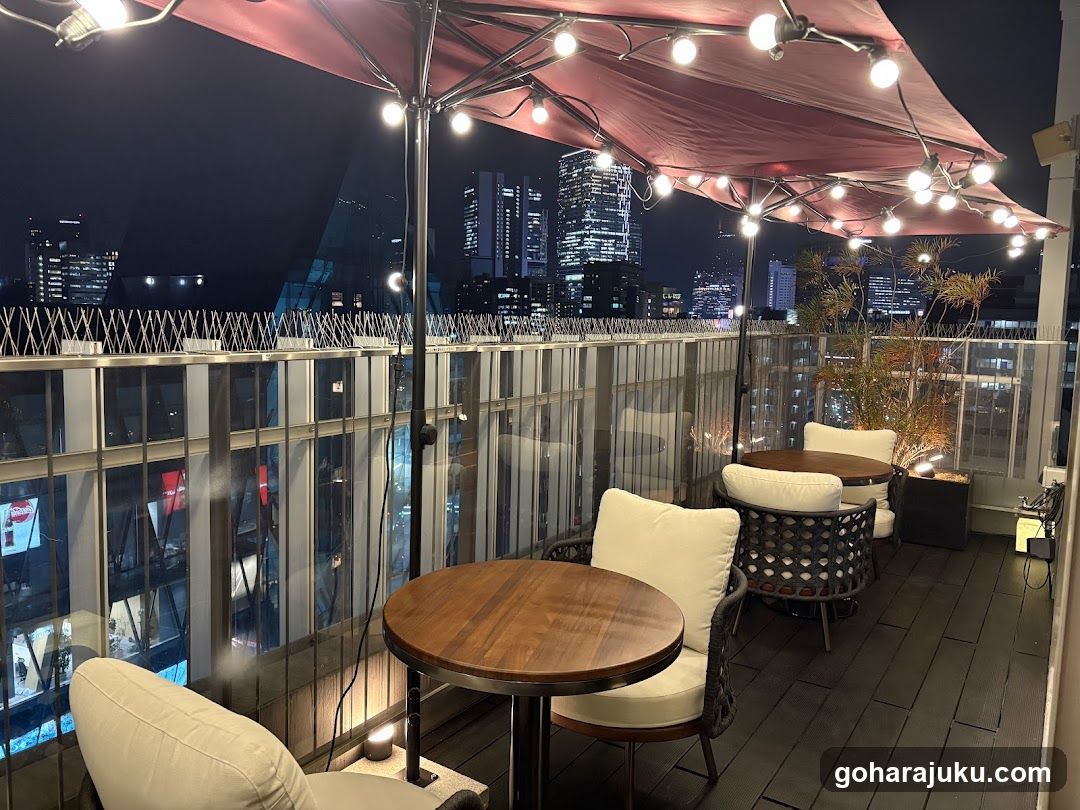 Rooftop Terrace at Night