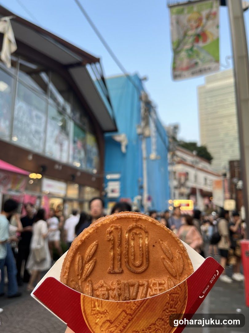 Dorayaki on a busy street