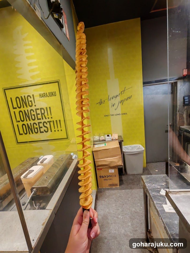Longest Twisted Potato Stick at Harajuku Shop