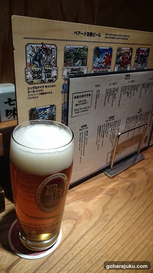 Beer Glass and Menu Display