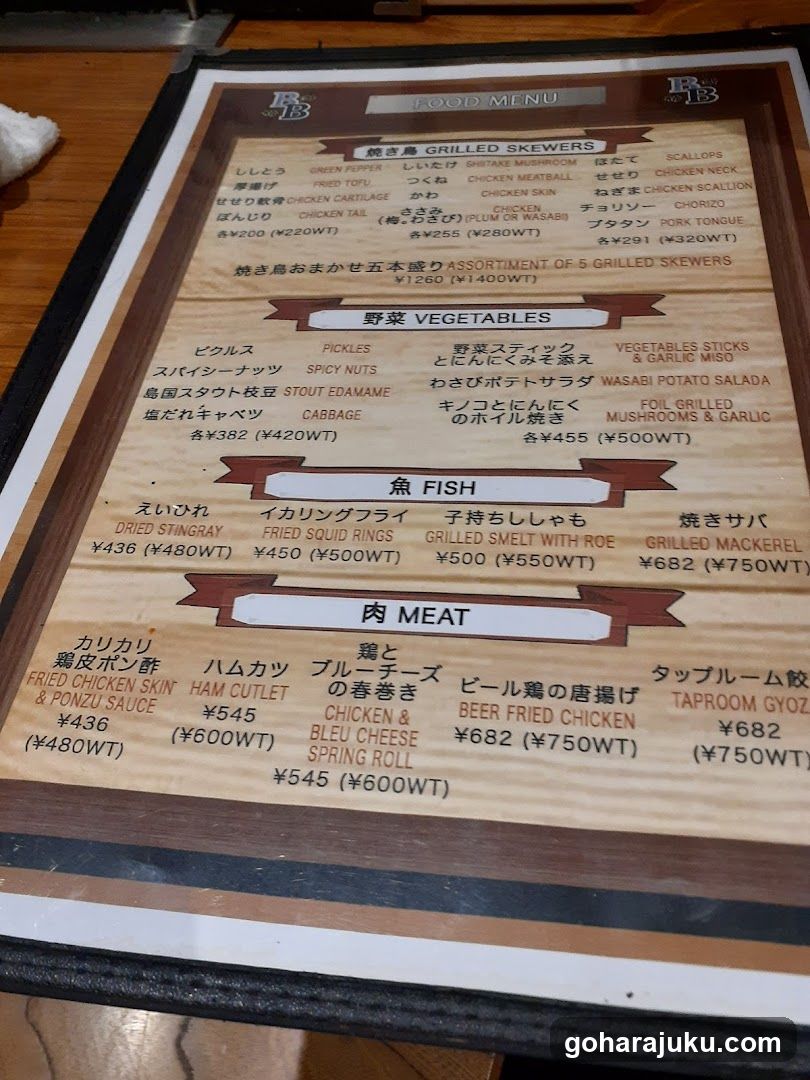 Grilled Menu Board
