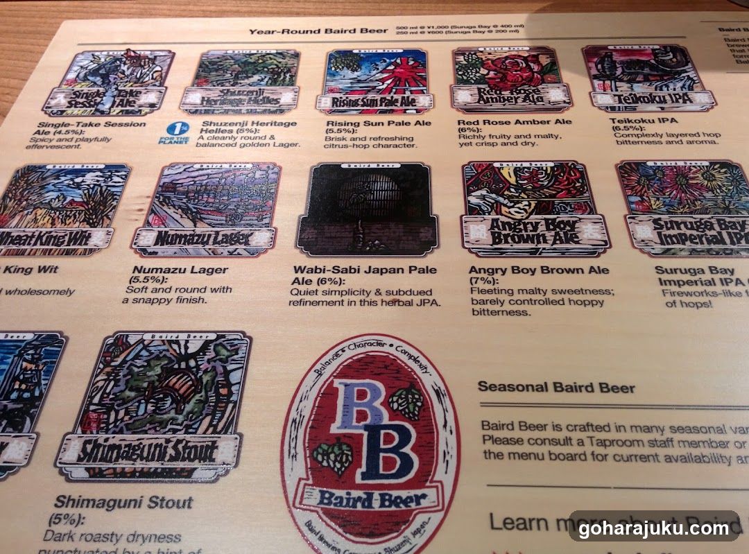 Baird Beer Menu Board