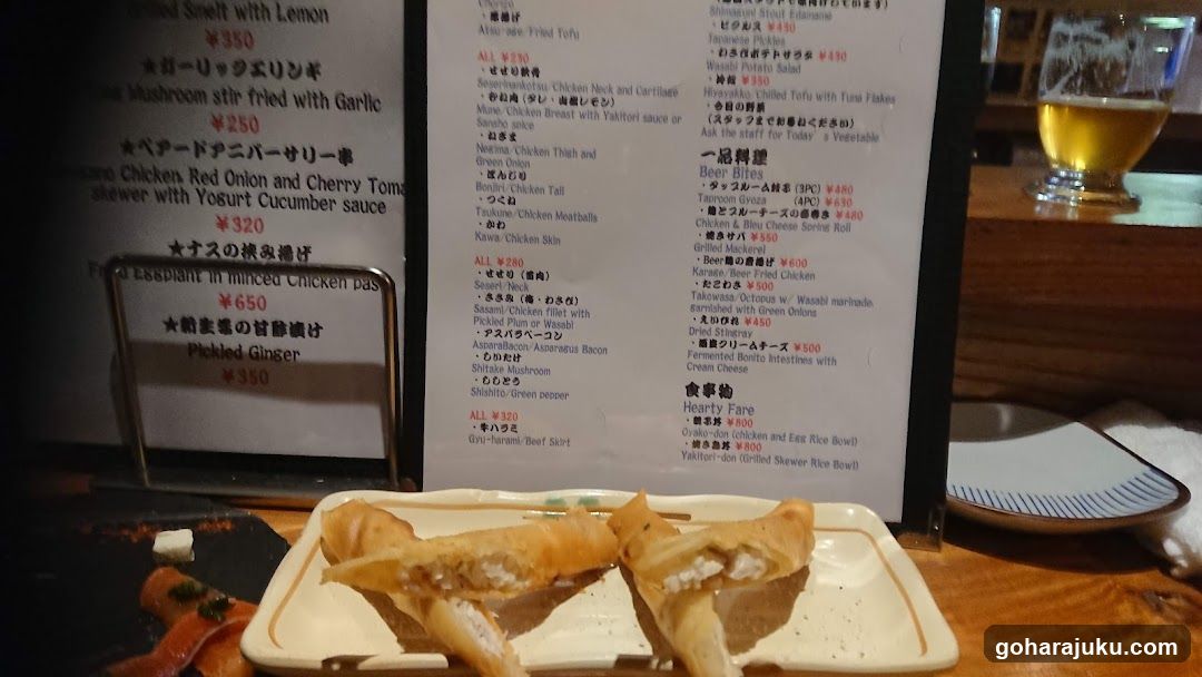 Dining Table with Food and Menu