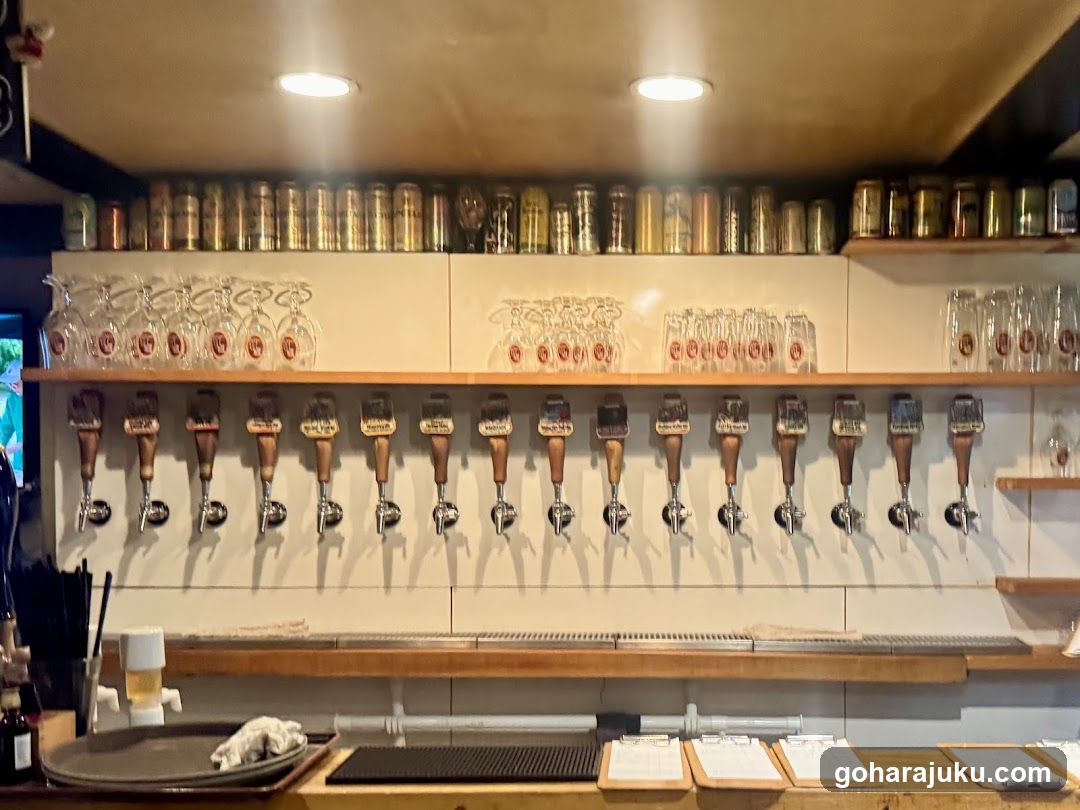 Beer Taps and Glassware Display