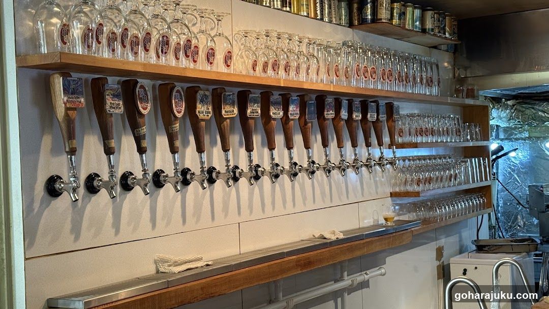 Beer Taps and Glasses Display