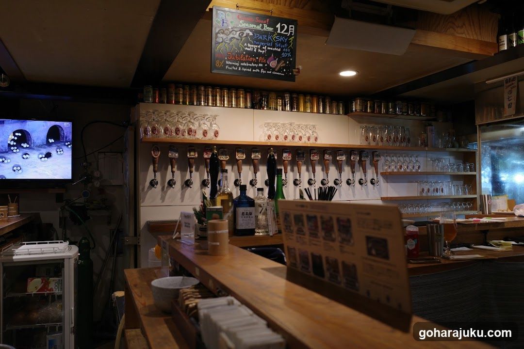 Bar Interior with Tap System and Menu Board