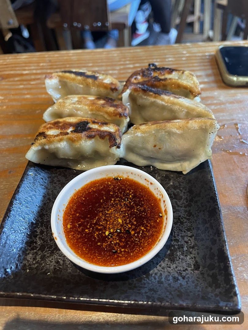 Gyoza with dipping sauce