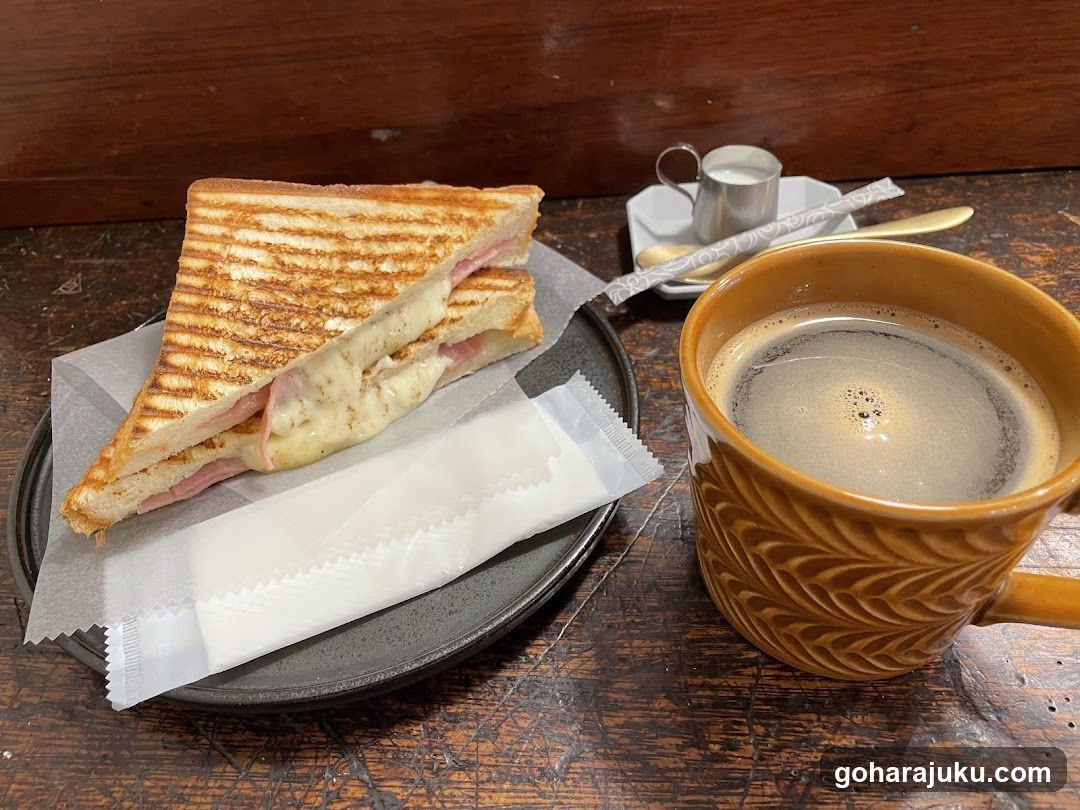 Grilled Sandwich and Coffee