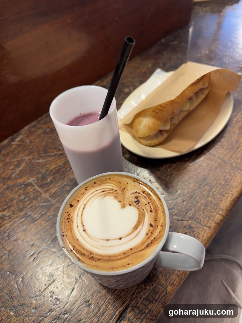 Coffee and Sandwich at Cafe