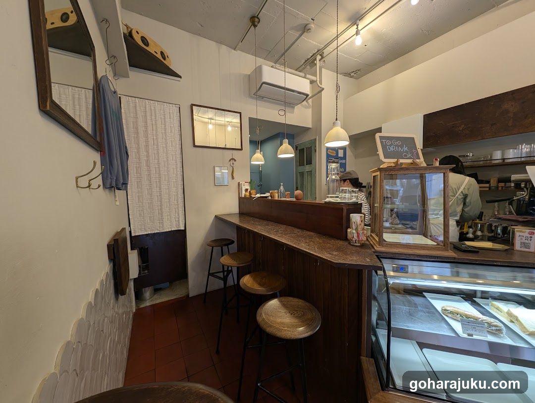 Interior of a cozy cafe or bakery
