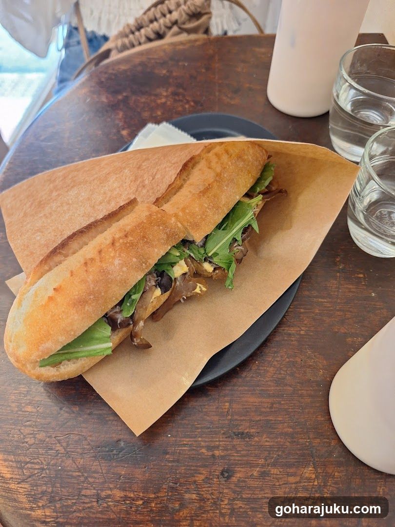 Sandwich on Wooden Table