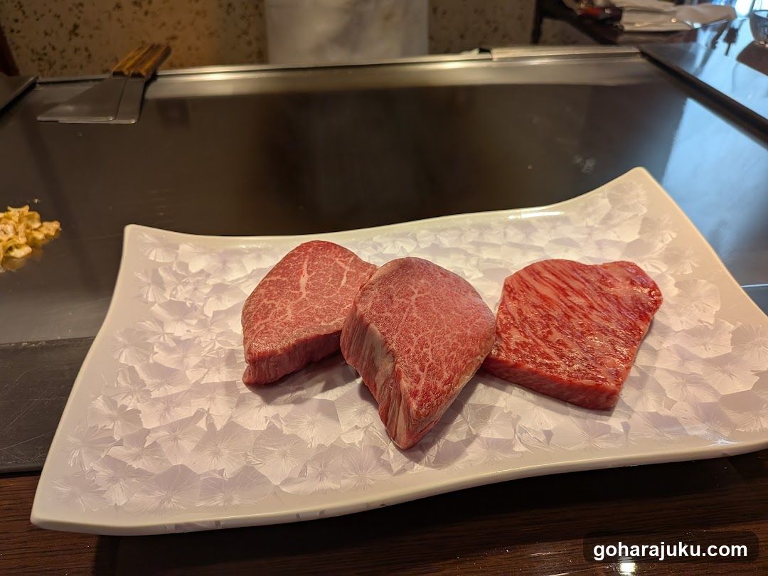 Raw Beef Slices on Plate
