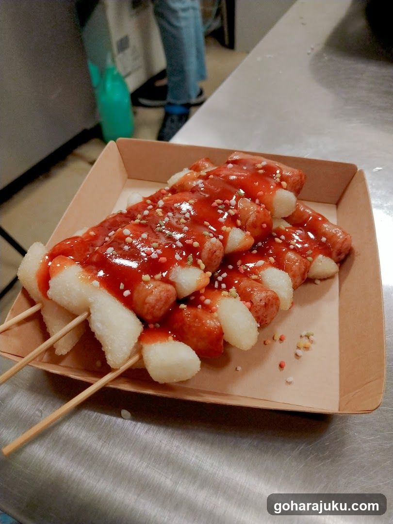 Tteokbokki Skewers with Sauce