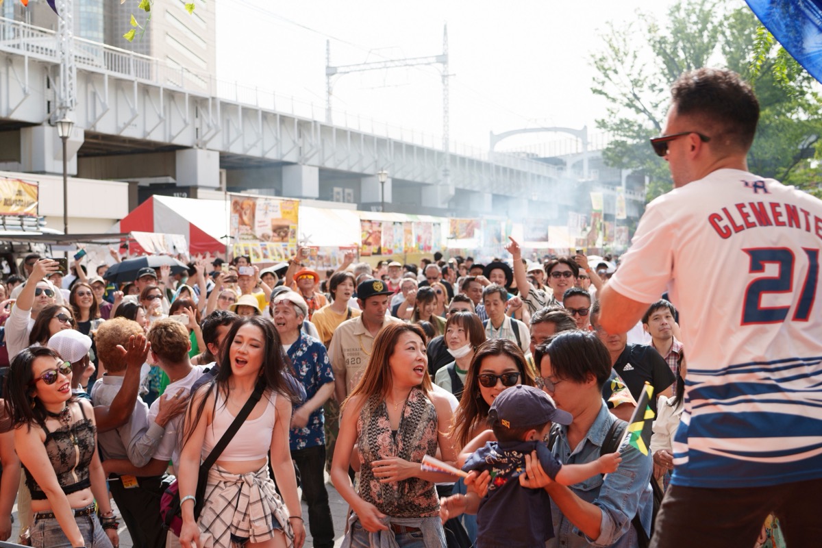 Caribbean and Latin food stalls at Yoyogi Park