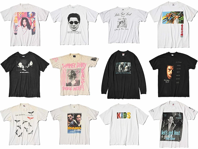 Visitors browsing over 1000 vintage T-shirts for sale at the Grand T-Shirt Exhibition 2026 Omotesando Hills