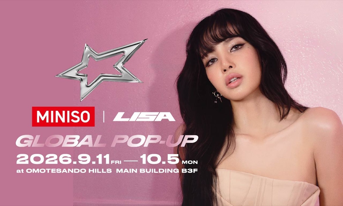 LISA x MINISO pop-up opens Omotesando Hills B3 on 11 September, membership booking first
