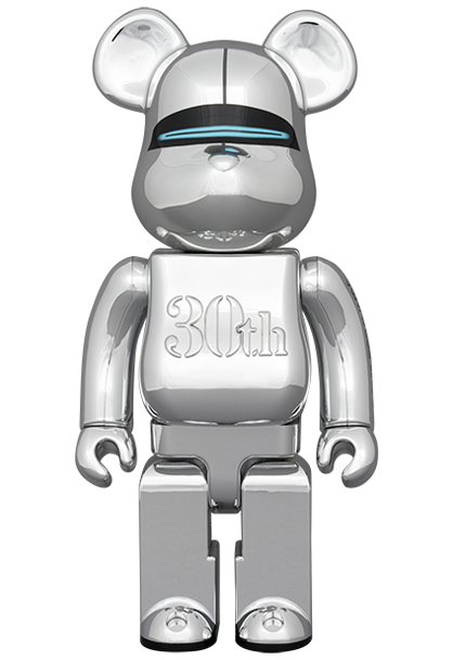 BE@RBRICK Sorayama Hajime Medicom Toy 30th anniversary silver 400% figure at Omotesando Hills exhibition