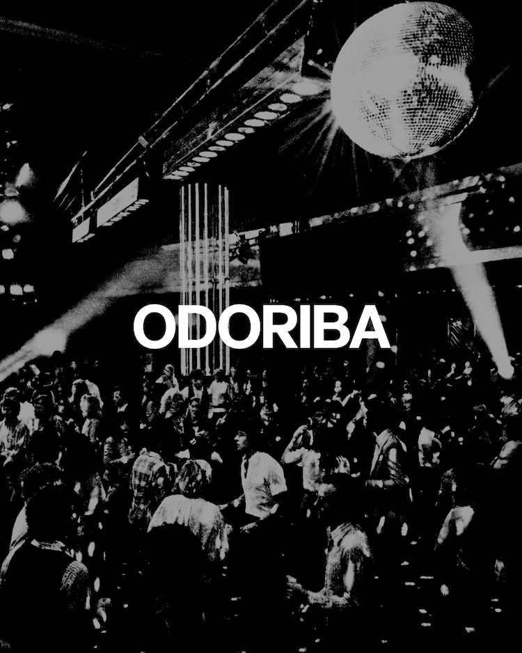 ODORIBA pop-up store visual on the grand staircase atrium of Omotesando Hills Main Building