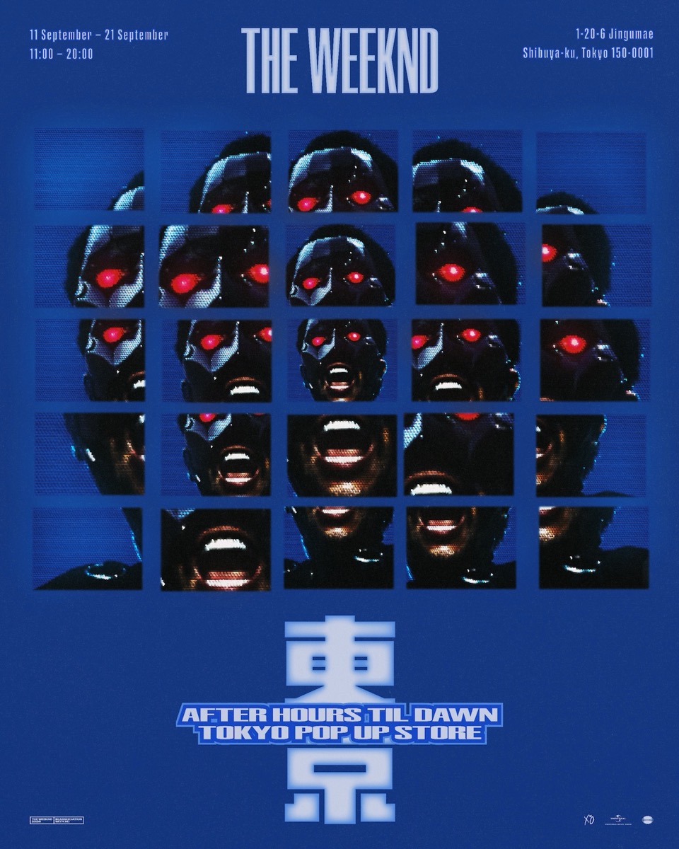 The Weeknd's After Hours Til Dawn shop sits on Jingumae through 21 September.