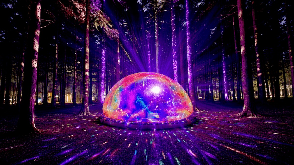 Lumieres Dome installation at Yoyogi Forest of Lights